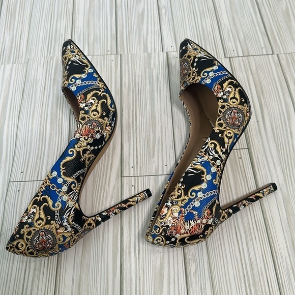 Aldo Kriss Heels Womens Aldo Multicolored Patterned Pumps Shoes Size 8M - Picture 6 of 13